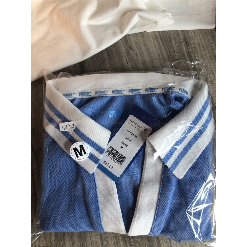 Prince Pickleball Women's Short Sleeve Polo Shirt - Light Blue - Target NEW! - Picture 5 of 6